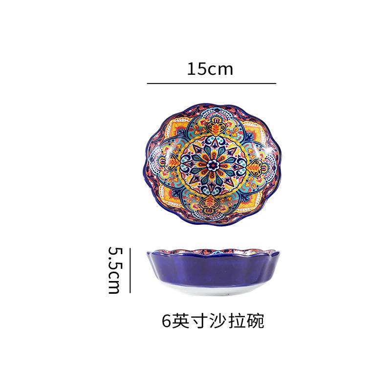 Böhmisches Keramikschüssel- und Geschirrset Reisnudelsuppenschüsseln Doppelohr Geschirrset für Zuhause