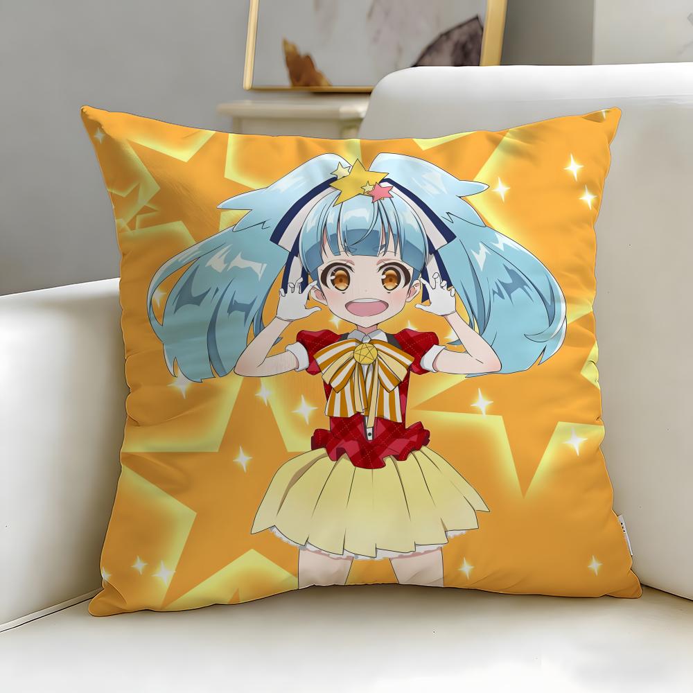 idol anime Zombie Land Saga Cushion Cover Soft  EasyWash Pillow Case  Versatile for Couch Bed Travel and Office