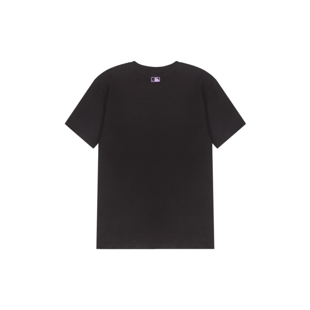 MLB New York Yankees Classic Letter Print Couples Regular Fit Short Sleeve T-Shirt Unisex T-Shirt Black 3ATSEC323-50BKS