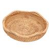   Basket Round Woven Storage Bowl Bread Fruit Serving Basket for Kitchen Dining Room Living Room