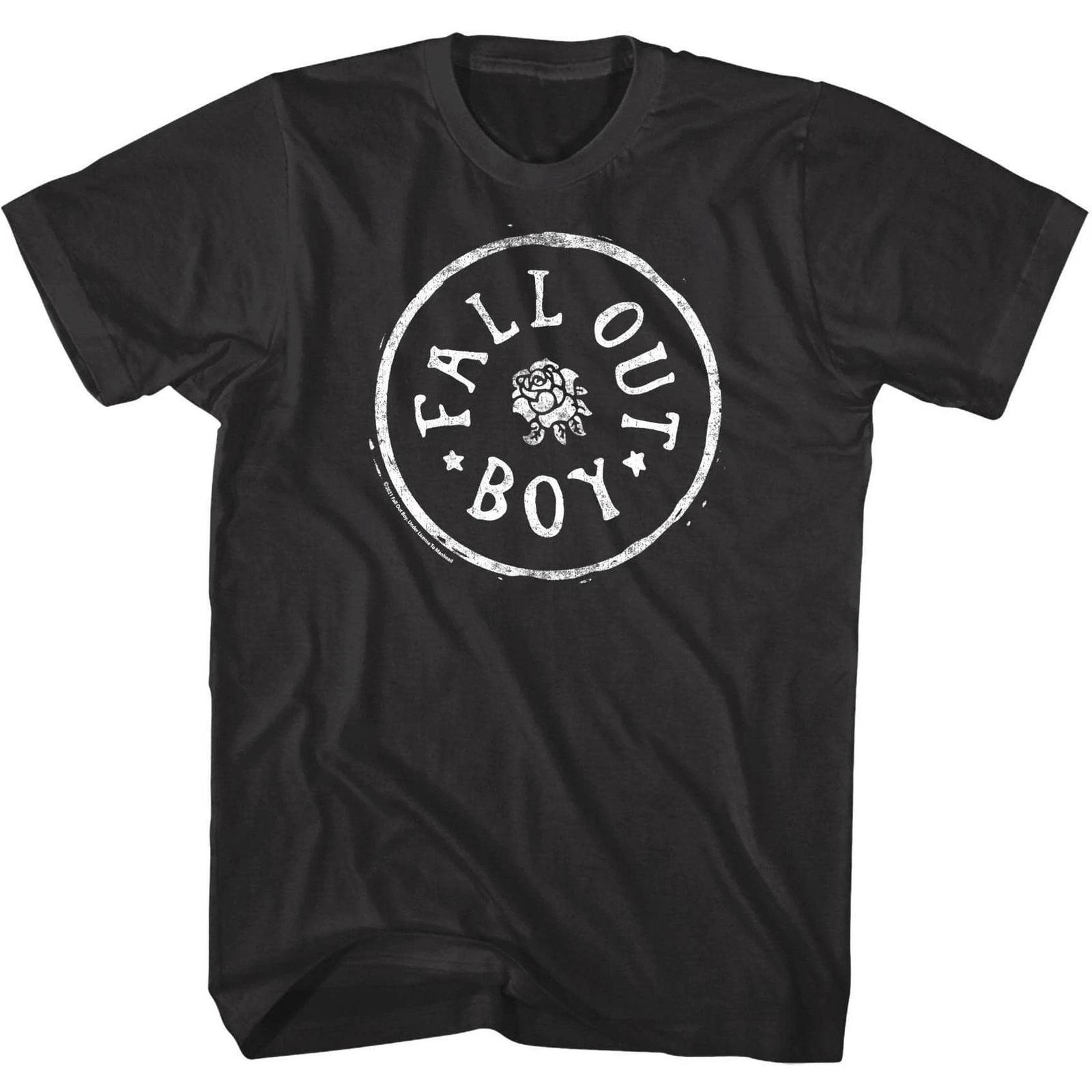 Fall Out Boy Rose Stamp Men s T Shirt S
