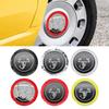 4 Pieces Car Hubcap Centre Caps for Abarth 133mm with Scorpion Logo Wheel Center Caps Badge Emblem Fiat 500 Punto Accessories