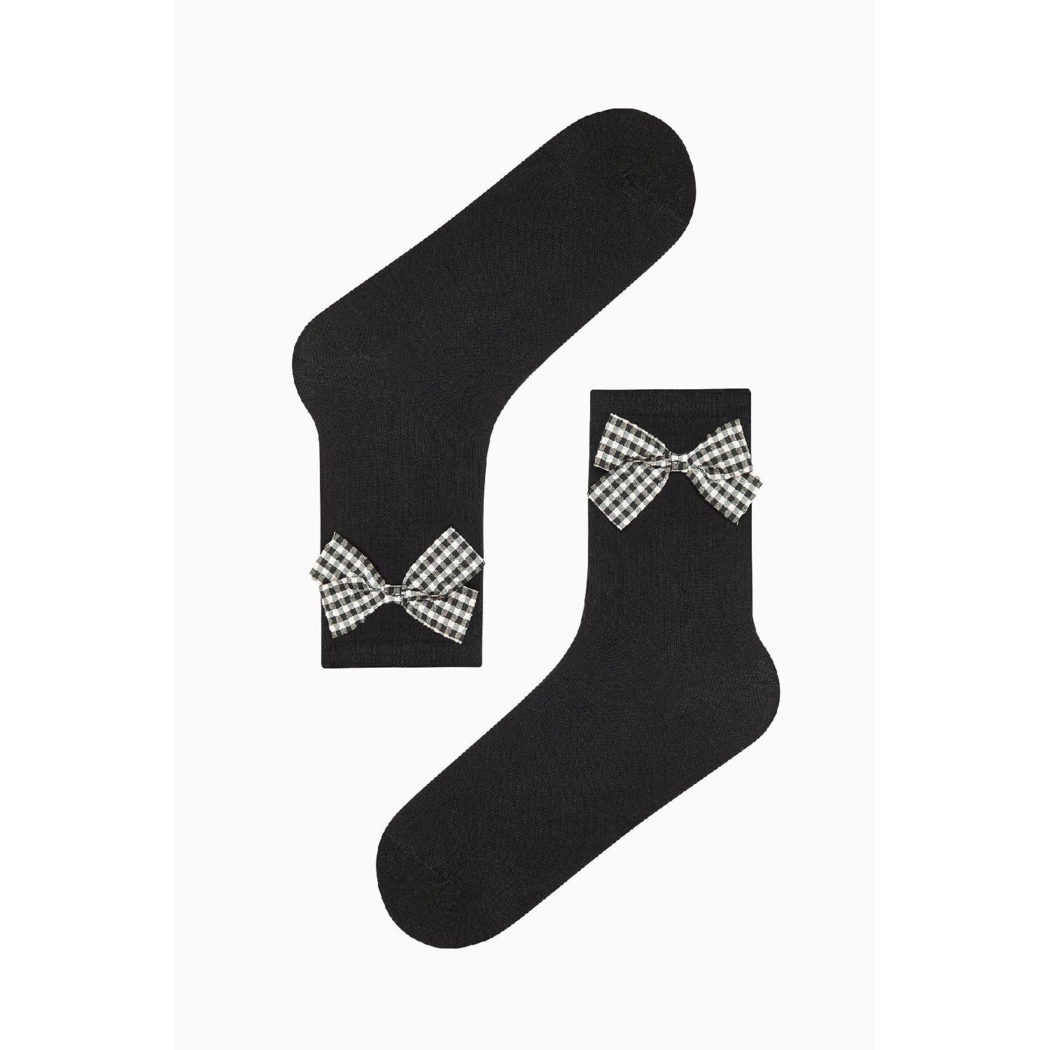 

Plaid Bowtie Black Socket Socks Standart чорний