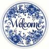 Metal Tin Sign Floral Pattern Wall Art Home Decor 20x20cm