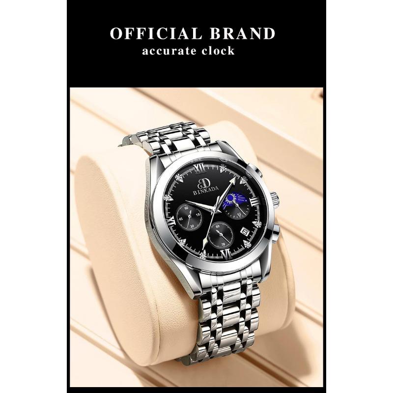 POEDAGAR Men Watches Stainless Steel Top Luxury Fashion Business Wristwatch Waterproof Luminous Quartz Watches
