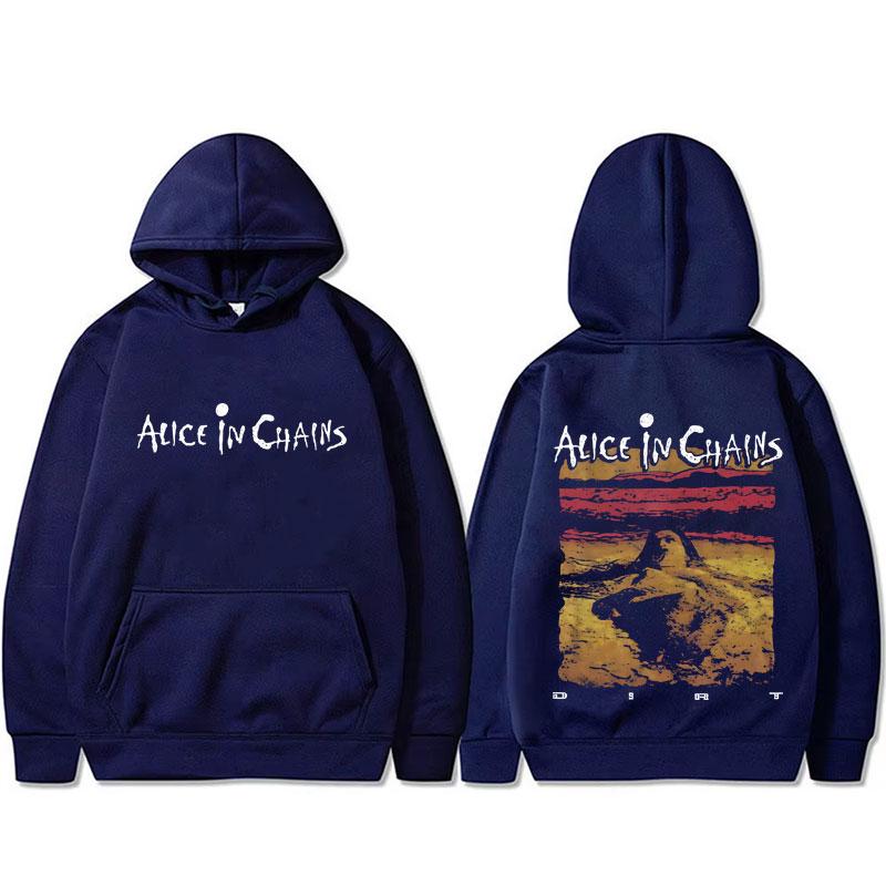 

Rock Band Alice in Chains Худі Dirt Чоловіки Жінки Одяг Готичний Панк Толстовка Чоловіча Вінтажний Повсякденний Худі З Капюшоном Подарунок для Фанатів XL Темно-синій
