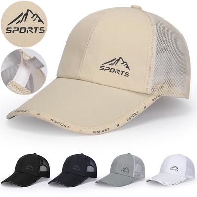Net Cap Men's Spring Summer Baseball Cap Outdoor Fishing Cap Long Brim Breathable Mesh Cap