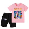 WA1211 Kids Boys Girls Kpop Rumi Zoey Mira Print Short Sleeves T-shirt Shorts Pants Sets