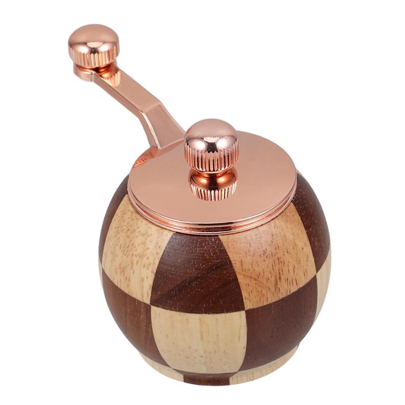 Practical-Hand Crank Wooden Pepper Grinder. Manual Salt And Pepper Grinder, Modern Wooden Spice Shaker For Home Cooking