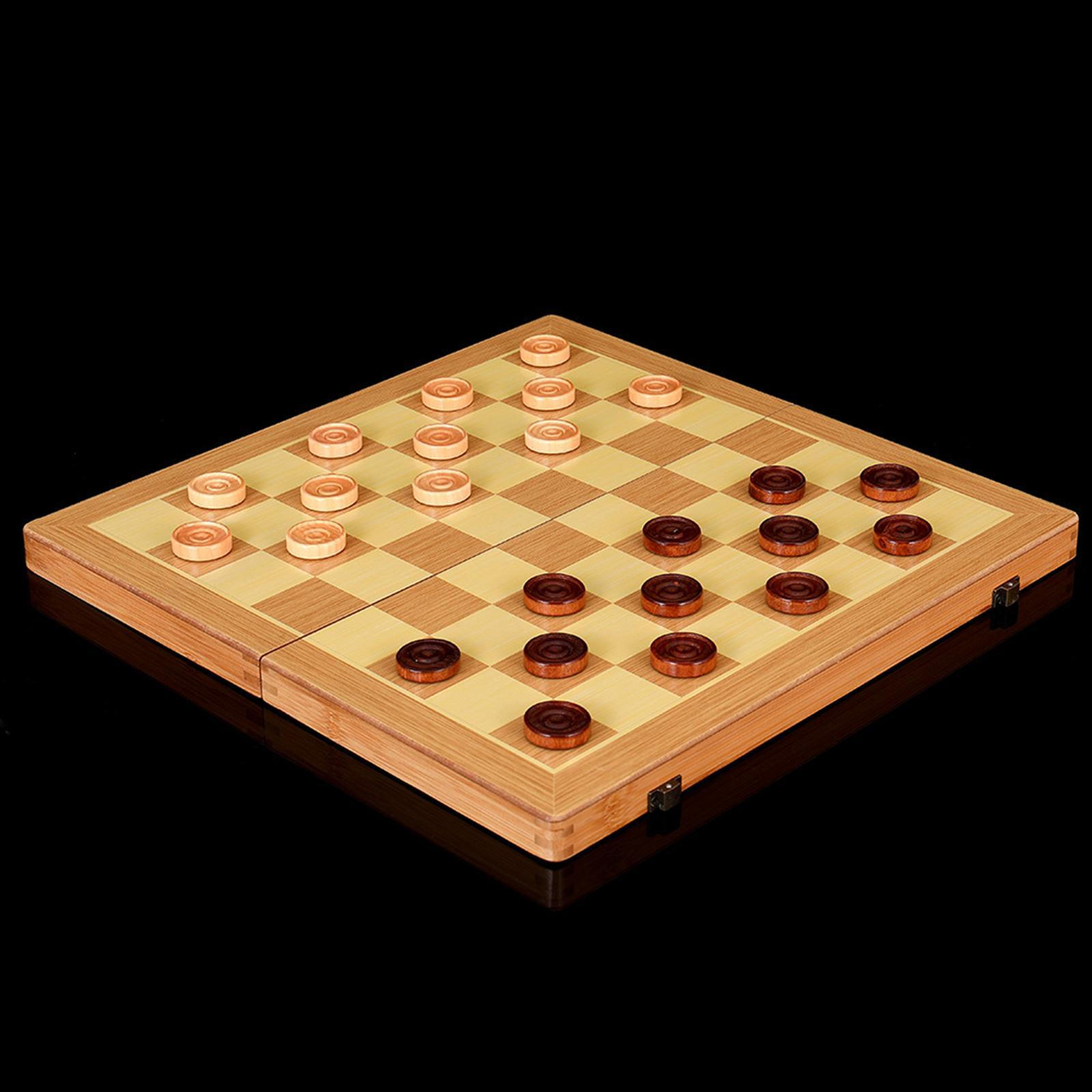 

Складной деревянный шахматный набор 2 в 1 для начинающих 12inch