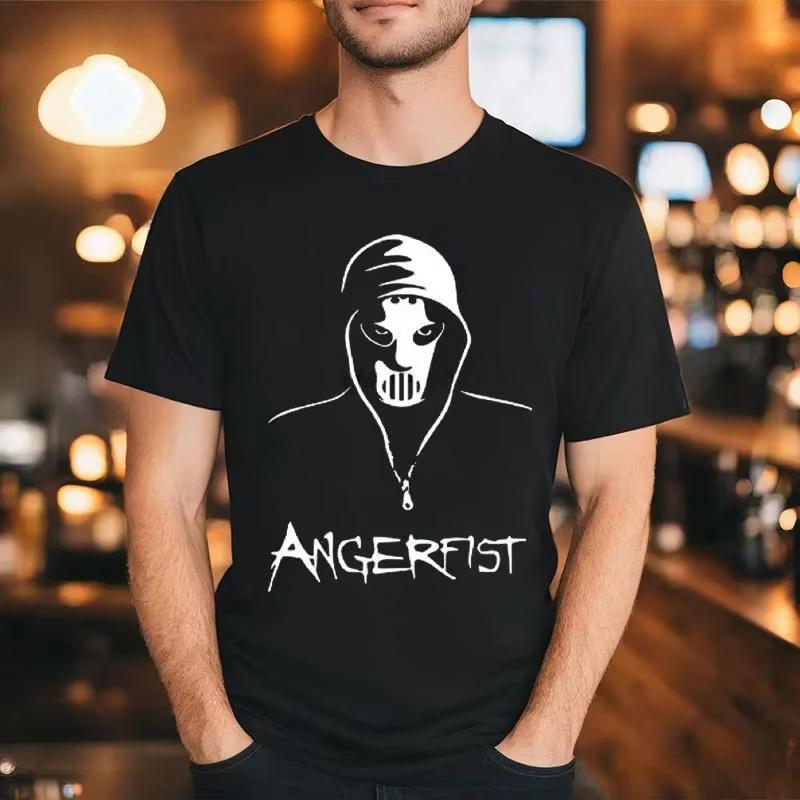 Modă de vară Angerfist 100% Bumbac Tricou Bărbați HARDCORE TECHNO MAINSTREAM GABBA Tricou Femei Muzică Gabber Olandeză Topuri Oversized