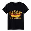 Unisex Es ist ein schlechter Tag, ein Hot Dog zu sein Vintage T-Shirt Lustiger Food-Wortspiel Grafik-T-Shirt