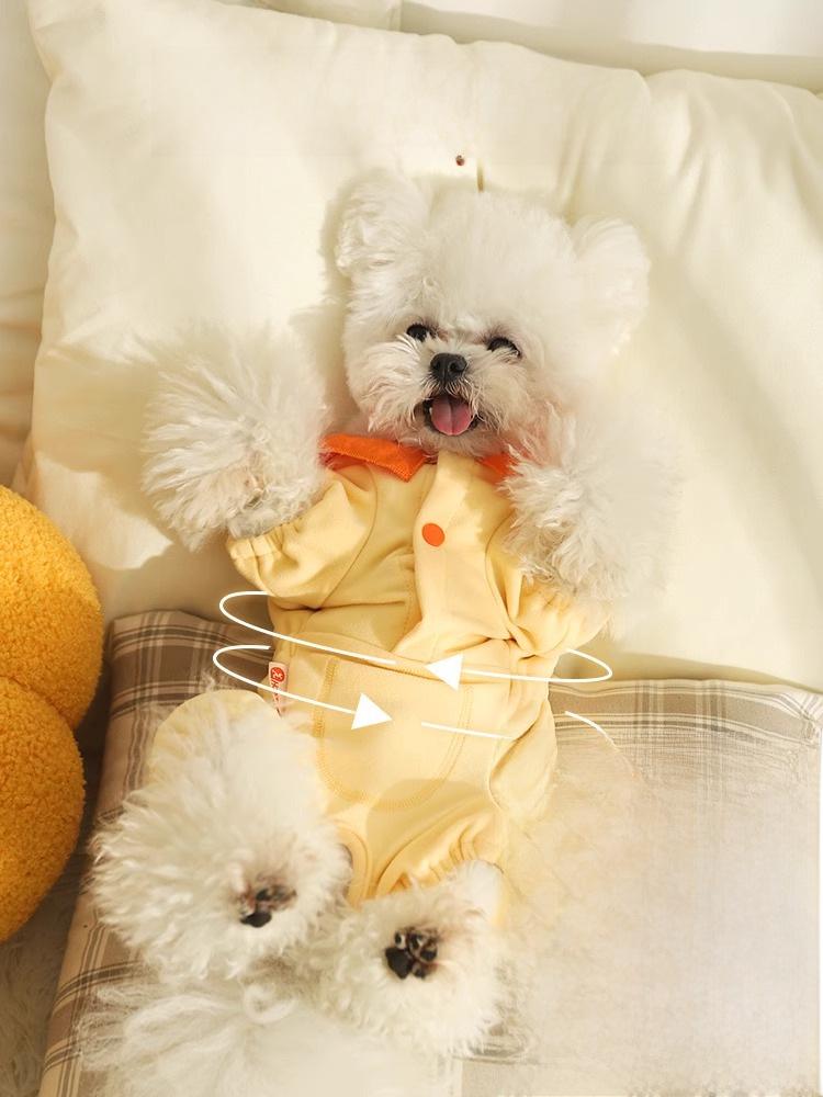 Winter Warm Four-Legged Dog Pajamas for Small Breeds - Pomeranian, Teddy, Bichon