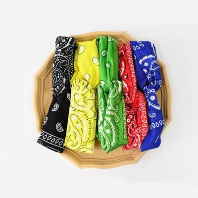 Bandeau Style Ethnique Imprimé Noix de Cajou Bandanas Imprimés Noix de Cajou Bandeau Élastique Sports