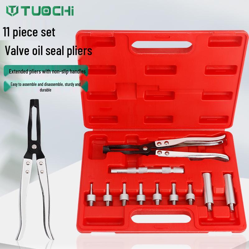 Toptree 11-Piece Valve Stem Seal Removal & Installation Tool Set for Auto Repair