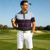 Men's Casual Quick Dry Mesh Polo Shirt Golf Shirt Breathable Lightweight Sport Tee with Button Placket and Short Sleeves