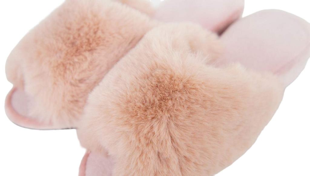 Elegant Interior Fur Slippers with 4cm Heels, Pink, Medium, 71029SP-PK