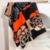 Luxury Brand Cashmere Women Floral Scarf Winter Warm Shawl and Wrap Bandana Pashmina Female Foulard Square Thick Blanket Poncho
