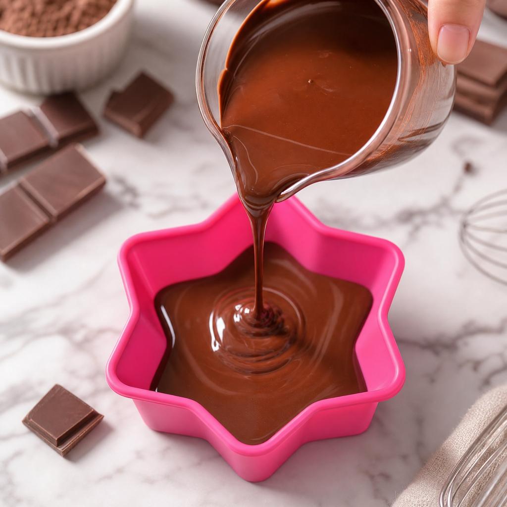 Star Shaped Silicone Mold for Baking Cake Cookie Pudding Chocolate Mold Flexible Non Stick Kitchen Tool for Holiday and Everyday Use