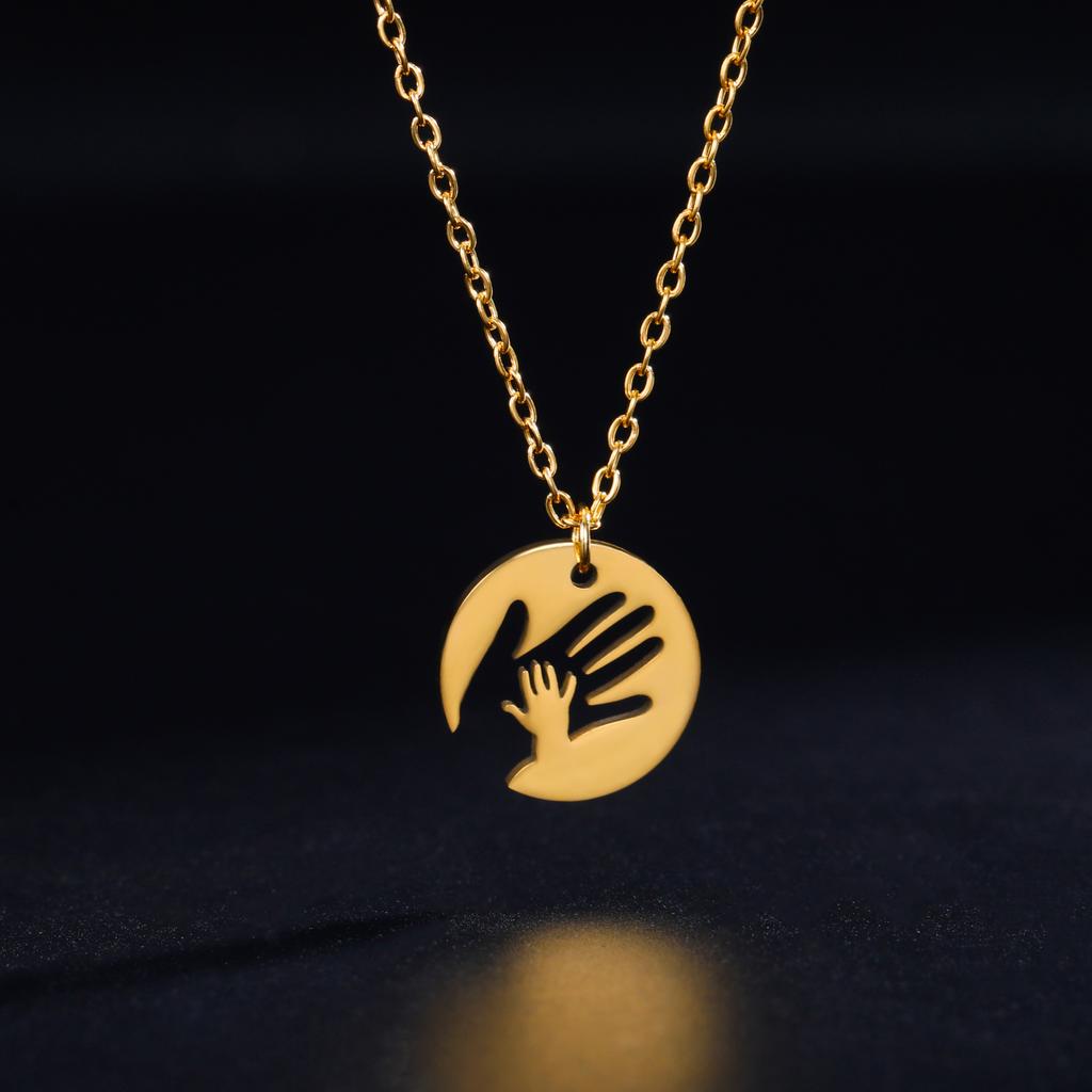 Lemegeton Stainless Steel Female Necklace Link Chain Jewelry on the Neck Small Hands Pull Big Hands Accessories Gift For Mom