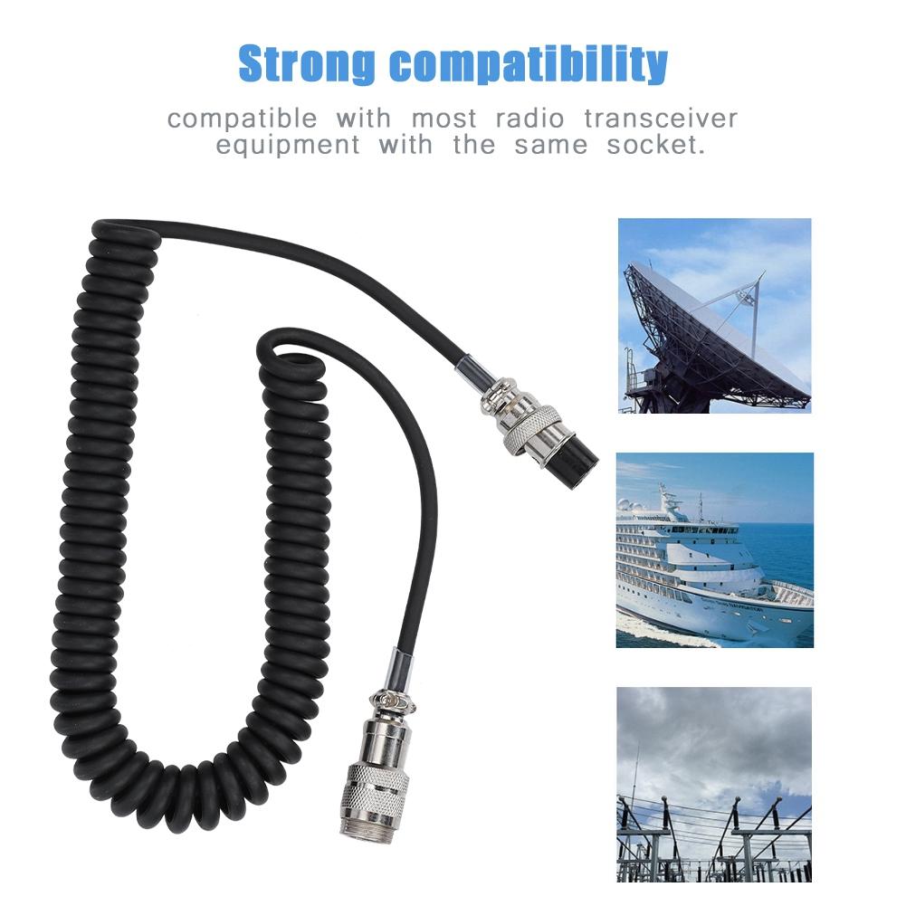 Handy 8 Pin Coiled Extension Microphone Cord Male Female Cable