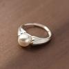 925 Sterling Silver Jewelry Ladies Pearl Rings For Women Wedding Engagement Vintage Accessories Jewellery Moneys 925