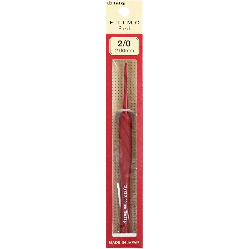 Tulip (Tulip) Etimo Red Cushion Grip Crochet Hook 2/0 (TED-020)