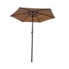 6.9ft Patio Umbrella Outdoor Table Umbrella Market Umbrella with 8 Sturdy Ribs for Garden Deck Backyard Pool Khaki