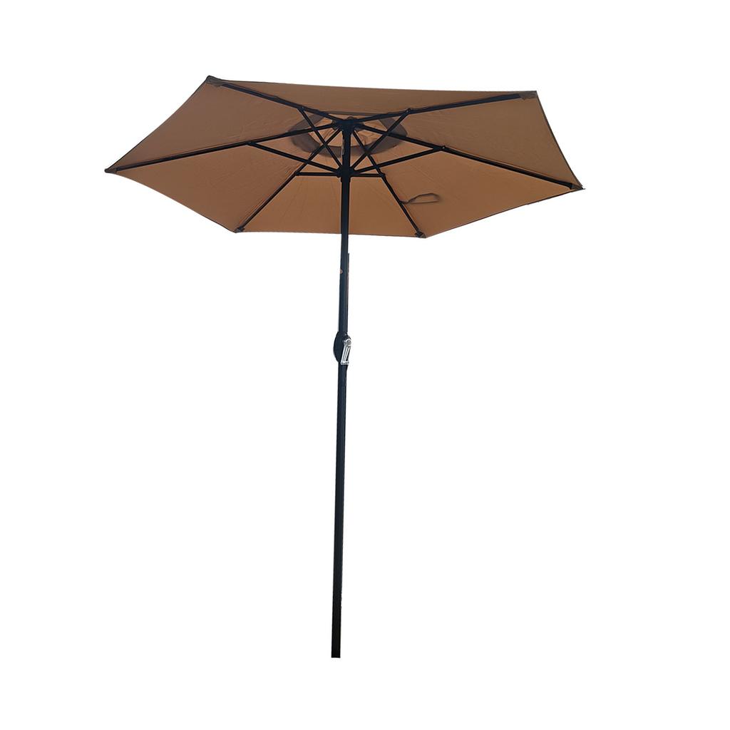 6.9ft Patio Umbrella Outdoor Table Umbrella Market Umbrella with 8 Sturdy Ribs for Garden Deck Backyard Pool Khaki