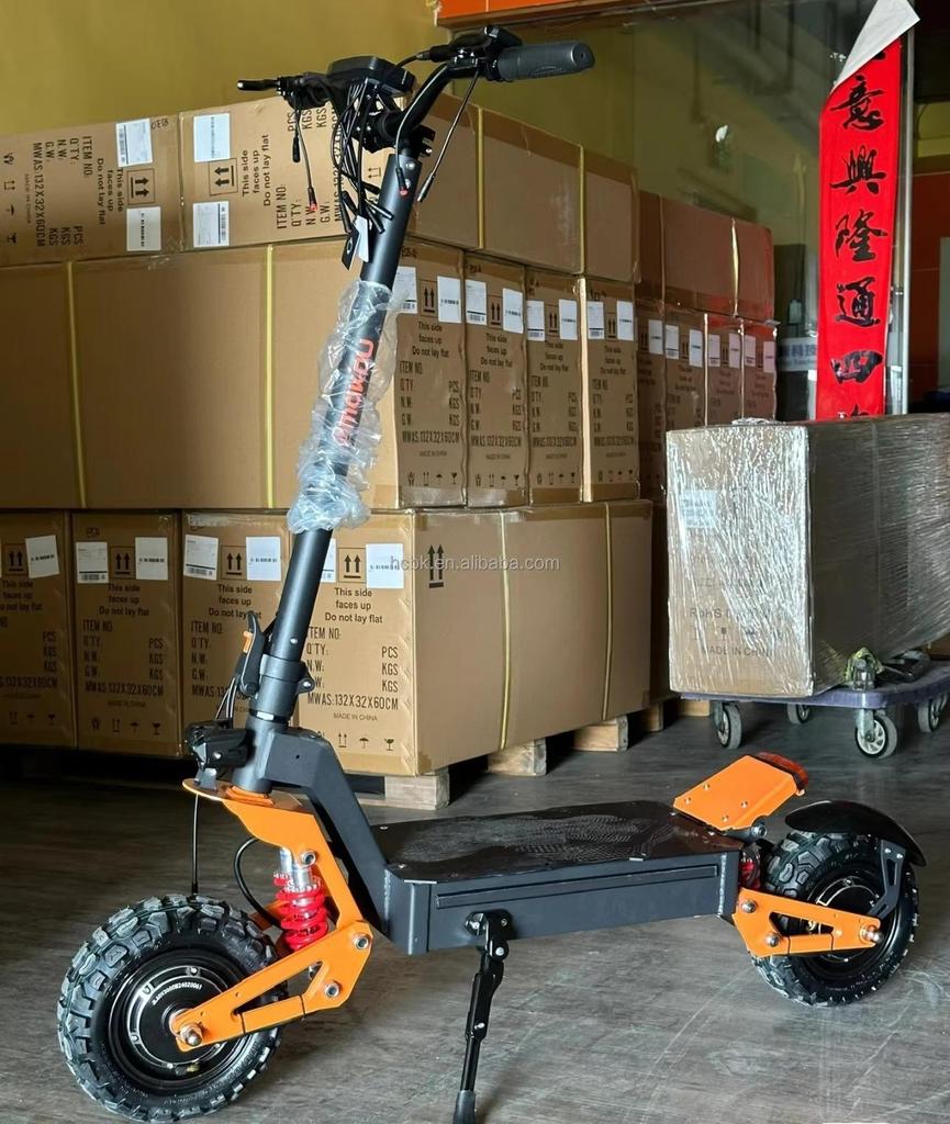 EU X5 6000W 60V 40AH Hulajnoga Elektryczna z Podwójnym Silnikiem Maks. Prędkość 90km/h Hamulec Hydrauliczny Wyświetlacz LCD Maks. Zasięg 90km Składana Hulajnoga