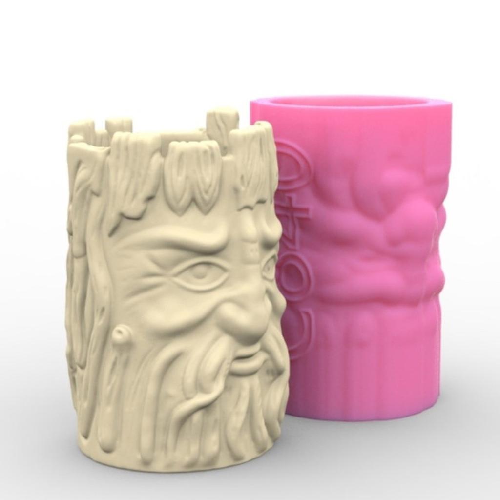 Silicone Vase Moulds Succulent Planter Mould Tree Stump Elder Shape სილიკონის ყვავილოვანი ქოთნის ყალიბი ვარგისი ვაზის დასამზადებლად