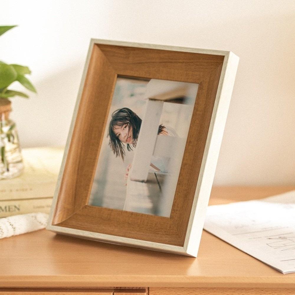 Multi-Size Photo Frame Acrylic Resin Resin Picture Frame Wide Border Retro Style Vintage Photo Frame Home Decoration