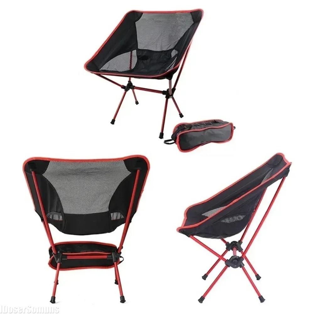Portable New Detachable Folding Moon Chair Outdoor Camping Chairs Beach Fishing Chair Ultralight Travel Hiking Picnic Seat Tools