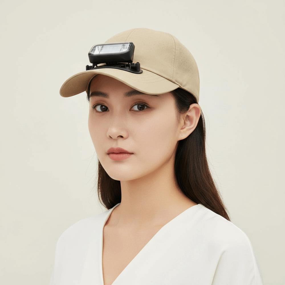 Portable Rechargeable Fan Hat Solid Color Cooling Fan Peaked Cap for 3.7V/300mAh Hiking