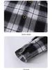 Boys' Plaid Long Sleeve Shirt Jacket, Spring & Autumn 2025, Korean Style, Trendy & Loose Fit for Big Kids.
