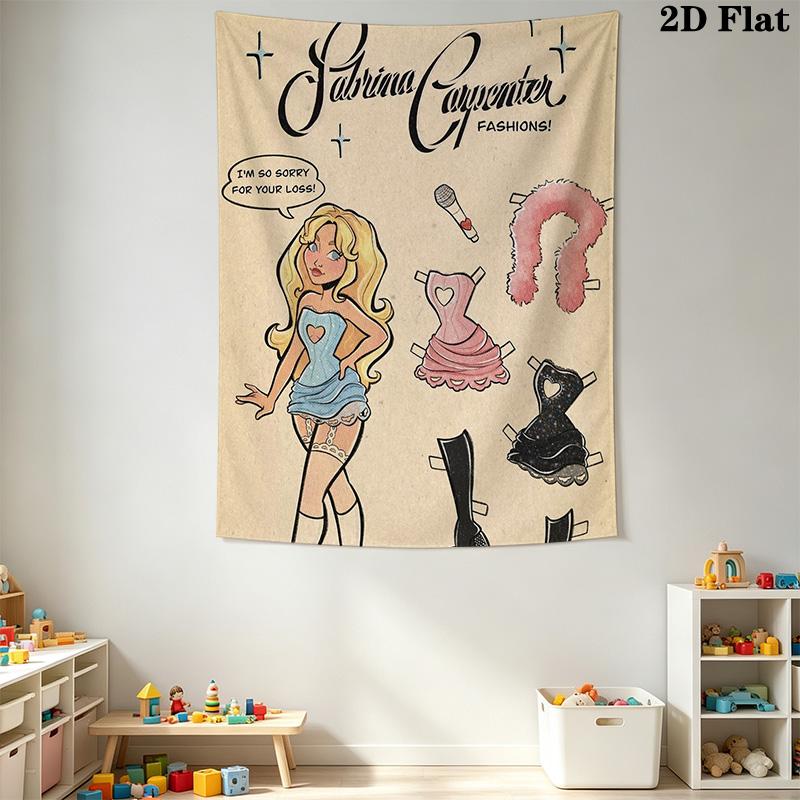 Sabrina Carpenter Pattern Home Decor Tapestry, Wall Hanging, Decorative RV Wall Cloth.ZGT0914089