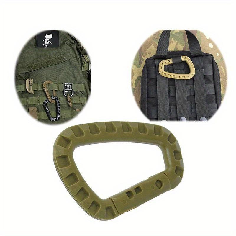 1Pc Durable Backpack Buckles, Carabiner Plastic Hooks, D Shape EDC Gear for Outdoor Camping