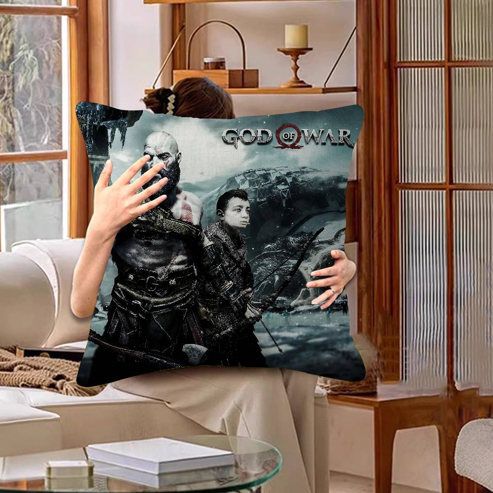 God Of War Video Game Pillow Gift Home Office Decoration Pillow Bedroom Sofa Car Cushion Coverpillow Case