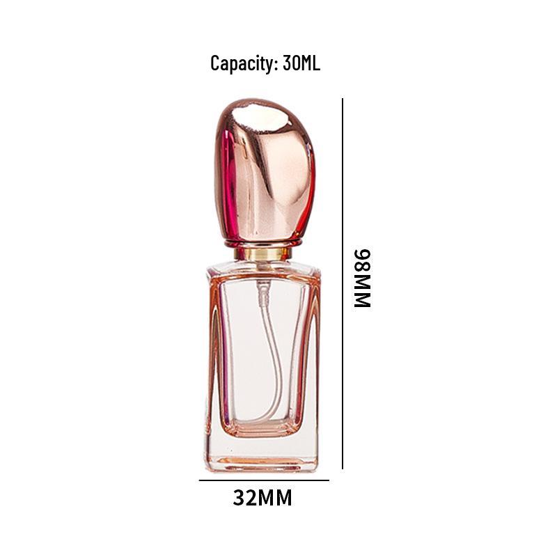 Portable Square Glass Perfume Bottles, 30ml & 50ml, Colored and Spray Dispensing