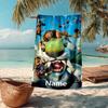 Custom Name Ultra-Soft Beach Towel with The Croods Theme,Ideal for Pool - Camping, Diving - Perfect Travel Essential, Vibrant Beach Towel.