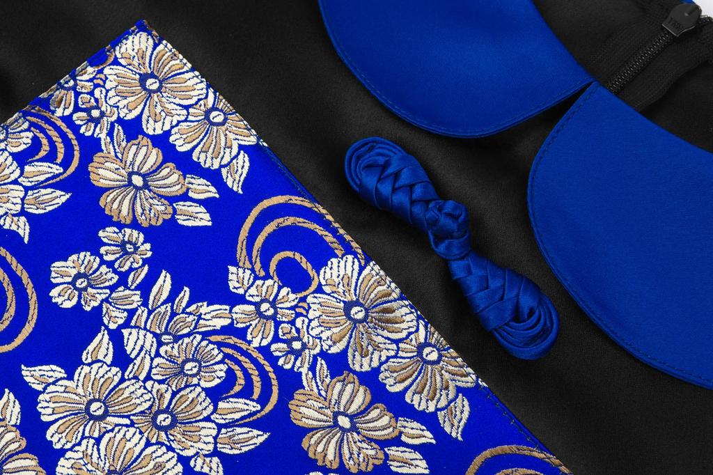 ReliBeauty Jiangshi Cosplay Kostüm, Halloween Kostüm für Kinder, Mädchen und Jungen, Unisex, Kinder Cheongsam, Kostüm für Kinder, Weihnachten, Partys,