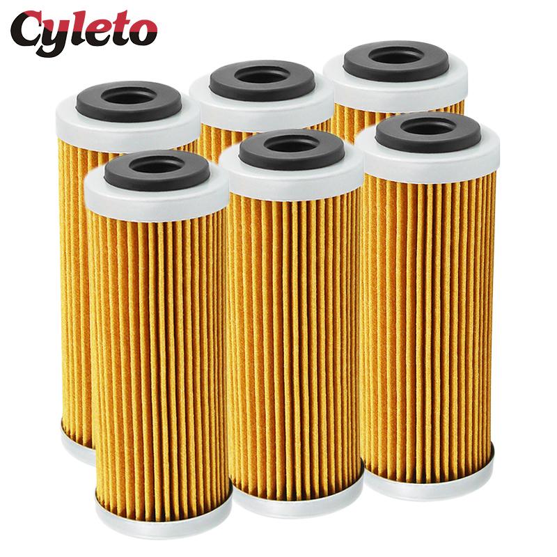 4/6pcs Cyleto Motorcycle Oil Filter for KTM SX SXF 250 EXC 350 450 505 400 530 for Husaberg FE250 FE350for Husqvarna FC FX FE FS