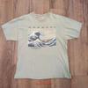 Vtg Hokusai Adult Large Big Wave T Shirt Kanagawa Japan Ocean Surf Skate Fade Art Vintage Designer Clothes Stretched