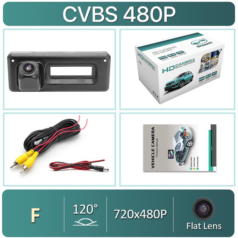 

GreenYi Starlight Night Vision Водонепроницаемая CCD HD AHD 1080P Автомобильная камера заднего вида на ручке багажника для Renault Koleos Clio 2010-2015