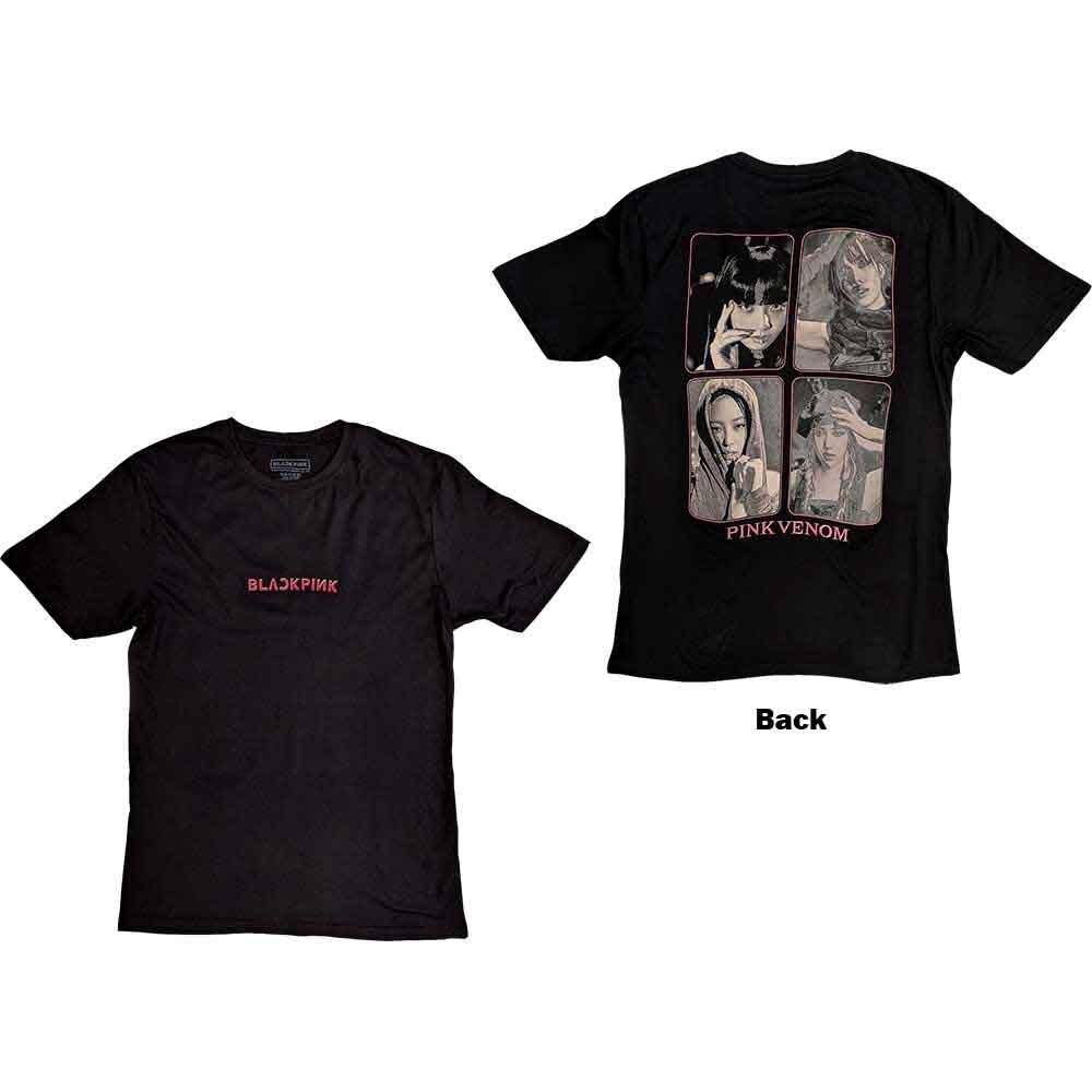 BLACKPINK Pink Venom Group Photo T-Shirt Black New Unisex T-Shirt M