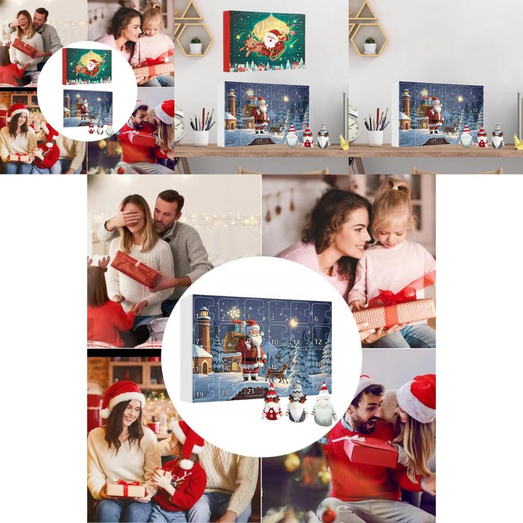 Adorable Christmas Gnome Countdown Advent Calendar Blind Box Toy Set For