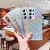 Iridescent Blue Leopard Glitter Samsung S22/S23/A15/A55 Full Coverage Phone Case