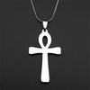 Egyptian Cross Ankh Key of Life Pendant Necklace Stainless Steel Gold Color Amulet Religious Chain Necklaces Jewelry Gift