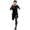 Men's Quick-Dry Sweat-Wicking Fitness Set: Long-Sleeve Top with Fake Two-Piece Design & Long Pants (1019+7010)