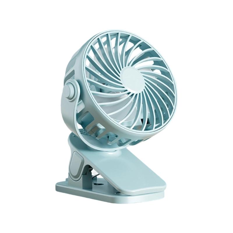 Small Charging Air Circulating Fan with LED Light Portable Desktop Clip Fan for Desk Bedside Table Use Enduring